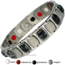  MPS™ MEN'S TARENT Stainless Steel & Germanium Magnetic Bracelet
